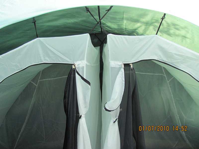 Ārējās un iekšējās telts stiprinājumu sistēma