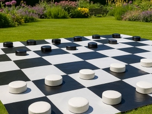Trädgårdsspel Checkers 2x2m