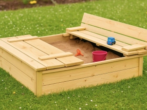 Sandbox with lid and seats