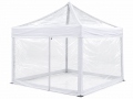3x3 m AL-HEX50 ClearPVC White