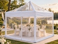 3x3 m AL-HEX50 ClearPVC White