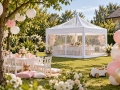 3x3 m AL-HEX50 ClearPVC White
