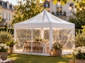 3x3 m AL-HEX50 ClearPVC White