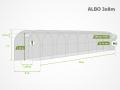Folieväxthus ALBO 3x8 m