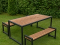 Sodo stalas IRONWOOD ir 2 suoliukai