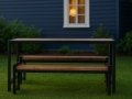 Sodo stalas IRONWOOD ir 2 suoliukai