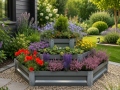 Etagen-Hochbeet 140x140