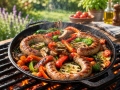 10 l čuguna katls Grill Lid-Pan