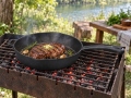 Cast iron grill pan Ø26