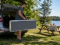 Campingbord med 2 bänkar