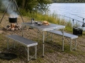 Campingbord med 2 bänkar