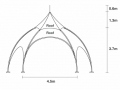 ARCO nojume 4,5x4,5 m