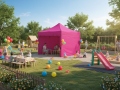 3x3 m ST-HEX45 PINK
