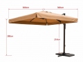 Parasoll 3.0x3.0 m