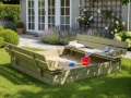 Sandbox with lid and seats