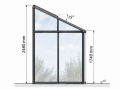 Glasväxthus LeanTo'160x310