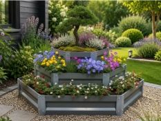 Etagen-Hochbeet 140x140