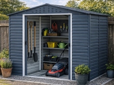 STEEL STORAGE SHED