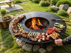 Fire Pit Grill Plate Ø 80 cm