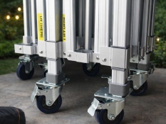 Wheels for tents