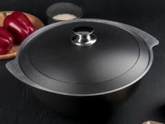 6 l kazans ar vāku Black