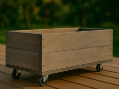 Puķu kaste uz riteņiem 39x59x25 cm