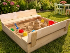 Sandbox with lid and seats