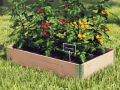 Wooden Raised Bed 120x80x19cm