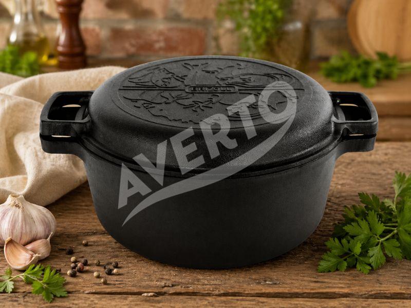 6 l ketaus puodas Lid-Pan