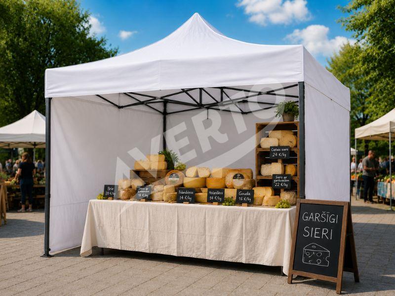 2.91x2.91 m pop-up-tält, vit