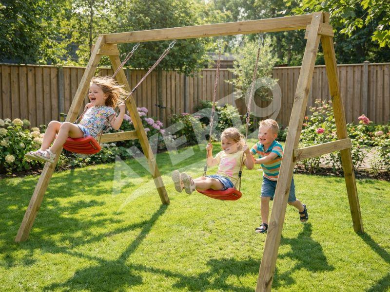 Medinės sūpynės Swing