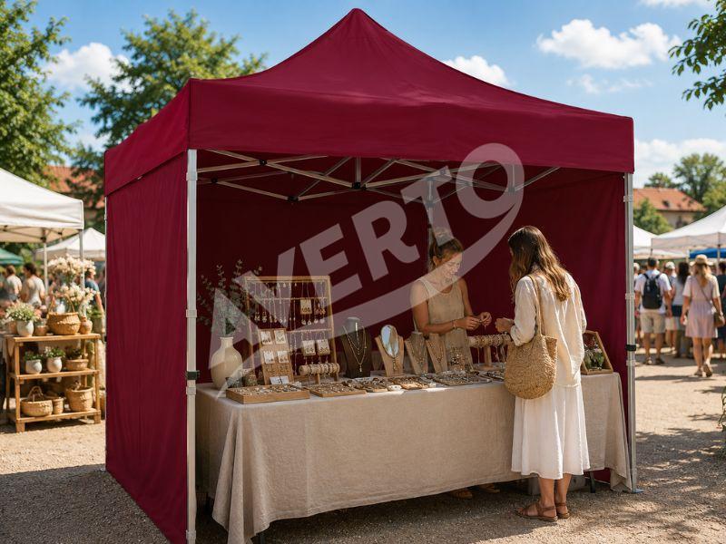 3x3 m HEX50 RAAM MAROON