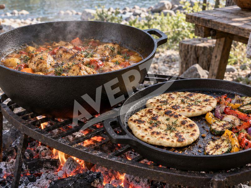 Cast Iron WOK with Lid Ø36