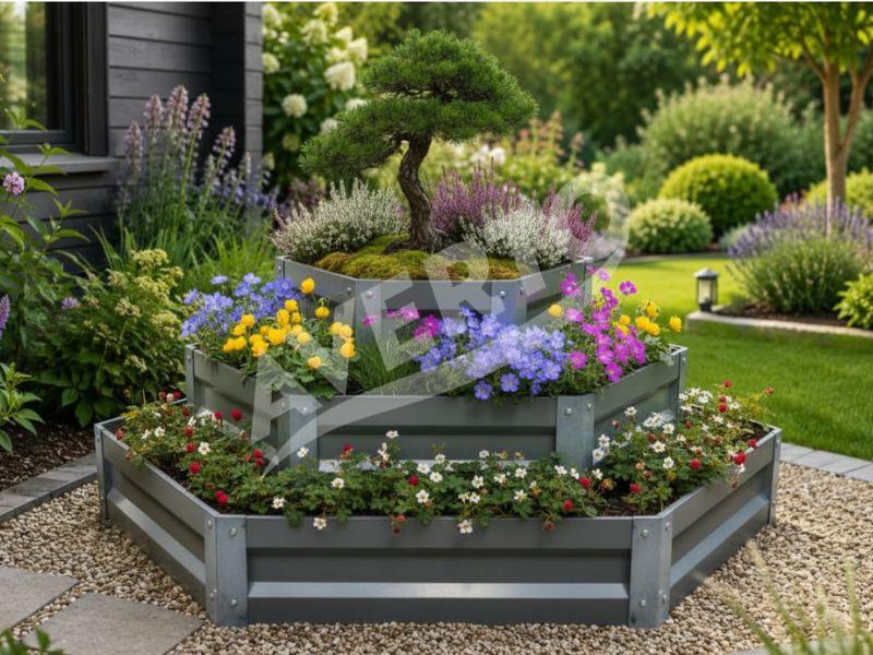 Etagen-Hochbeet 140x140