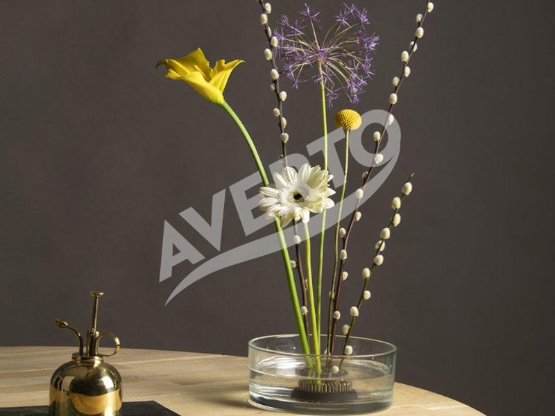 Kotobuki Round Kenzan Flower Arranging Frog, 2-3/4-Inch