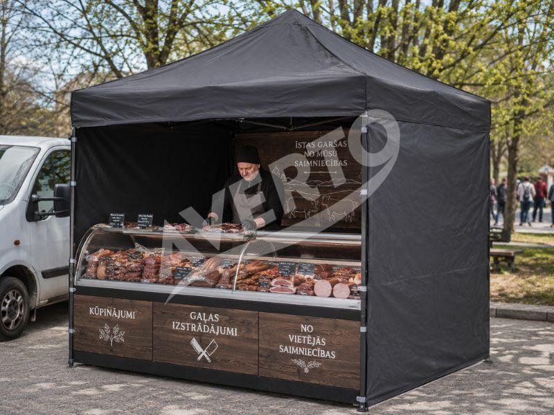 2.91x2.91 m pop-up-tält, grå