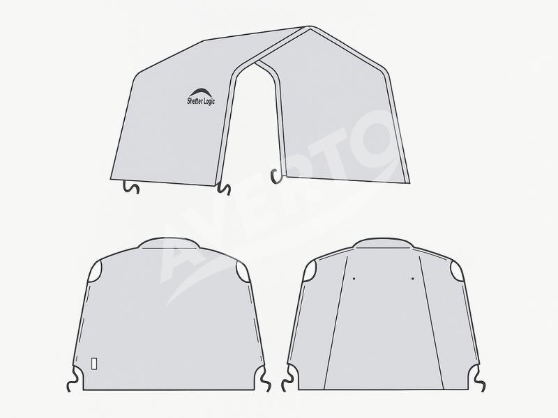 Atsarginis stogas dėl Tentinis sandelis 1,8 x 1,8 m