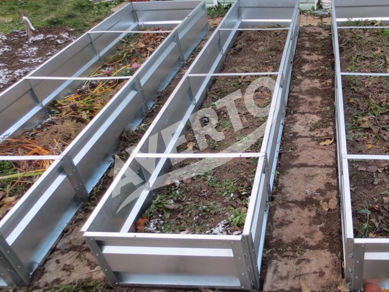 Galvanized Steel Raised Garden Bed Frames 0 65x3 94 M Averto