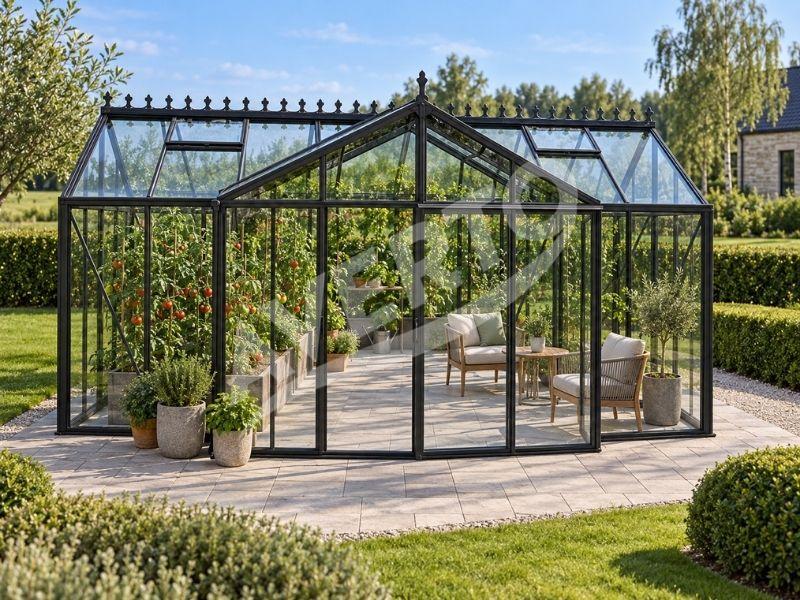 Glasgewächshaus T-Shaped'459x608