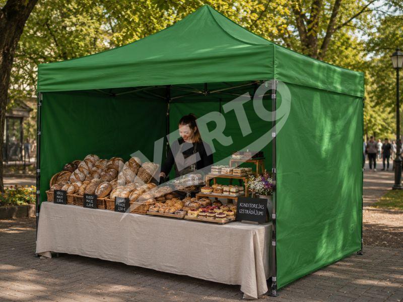 3x3 m Su Sienomis, žalias